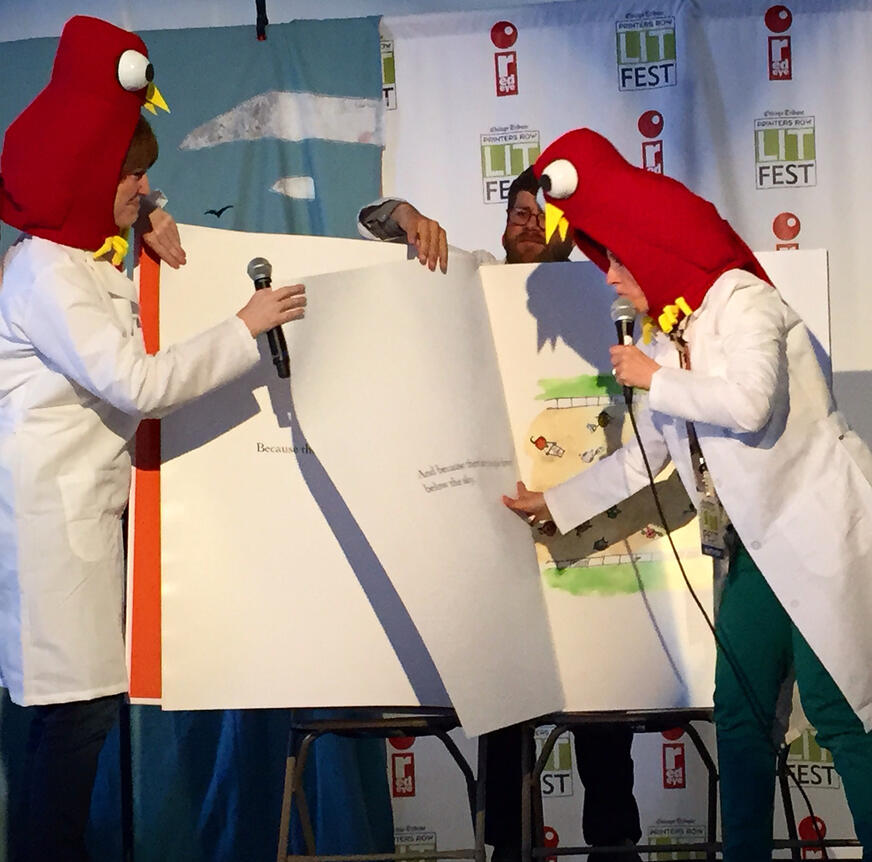 Giant book for live readings